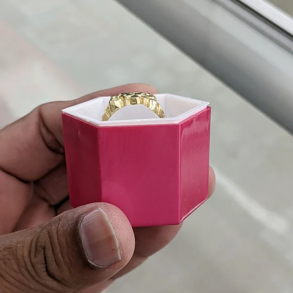 10kt Real Gold Nugget Ring For Men